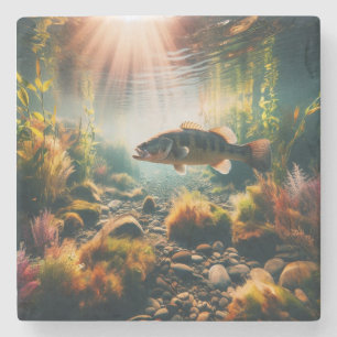 Unterwasser-Großmutterbass Steinuntersetzer