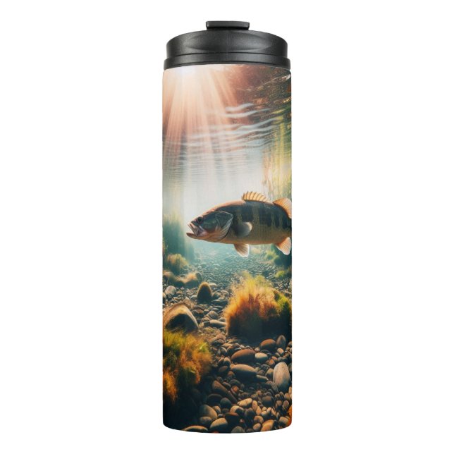 Unterwasser-Großmutterbass Thermosbecher (Vorderseite)
