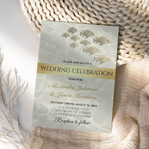 Unterwasser-Hochzeit Einladung