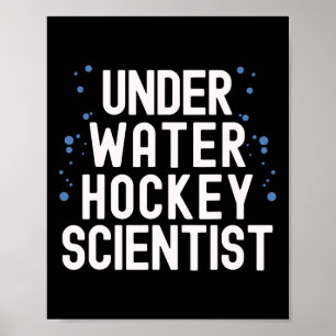 Unterwasser-Hockeyspieler Schwimm-Mannschaftssport Poster