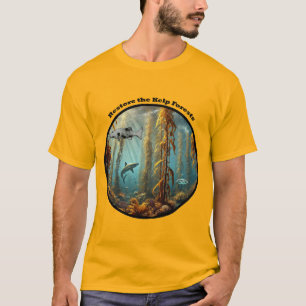 Unterwasser-Kelp-Wald mit Fisch und Hummer URM T-Shirt