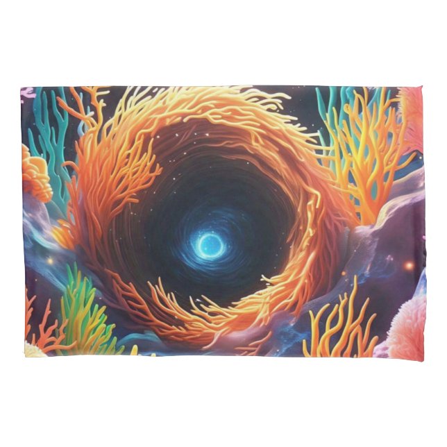 Unterwasser-Korallenvortex Kissenbezug (Vorderseite)
