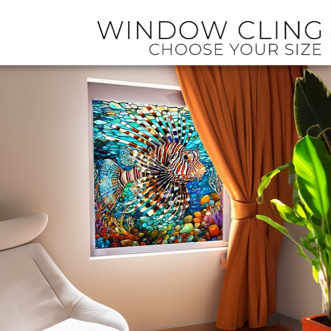 Unterwasser-Löwenfische Glaskunst Fensteraufkleber (Von Creator hochgeladen)