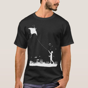 Unterwasser Mädchen / Junge Hang-Glide Teufelsfisc T-Shirt