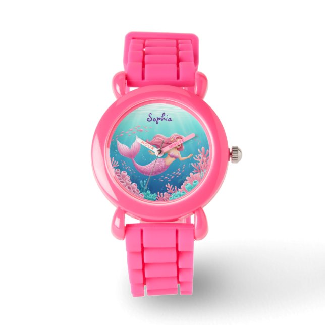 Unterwasser-Meerjungfrauen Armbanduhr (Vorderseite)