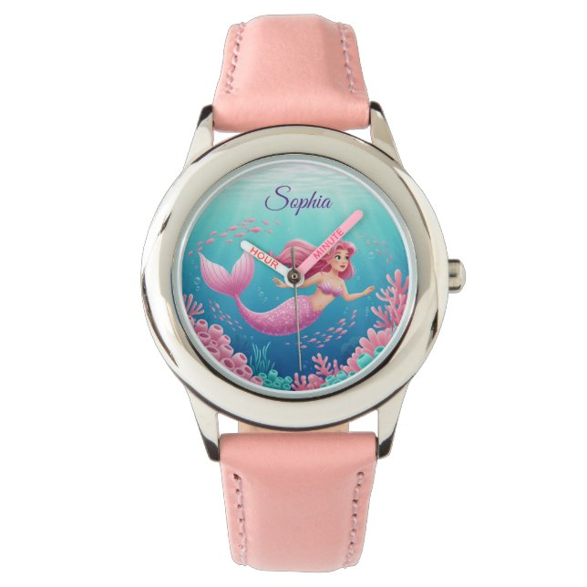 Unterwasser-Meerjungfrauen Armbanduhr (Vorderseite)