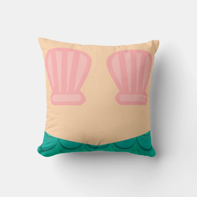 Unterwasser-Mermaid-Stil Kissen (Vorderseite)