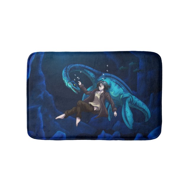 Unterwasser mit einem Plesiosaurus Badematte (Vorderseite)