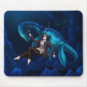 Unterwasser mit einem Plesiosaurus Mousepad