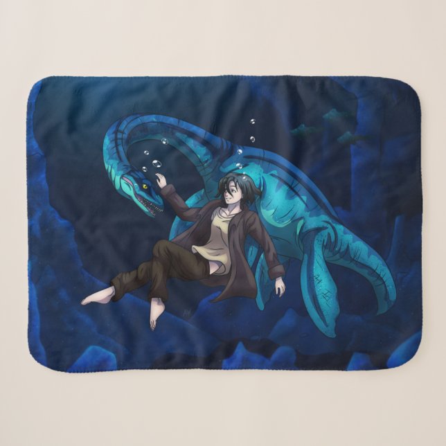 Unterwasser mit einem Plesiosaurus Sherpadecke (Vorderseite (Horizontal))