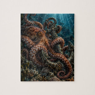 Unterwasser-Oktopus-Abenteuer-Puzzle