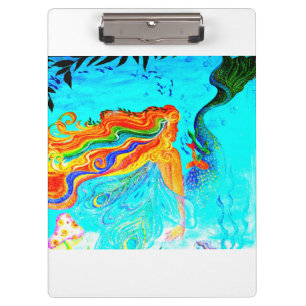 Unterwasser-Regenbogenhaar-Zwischenwand Klemmbrett