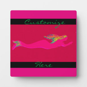Unterwasser-Rosa-Meerjungfrau Fotoplatte