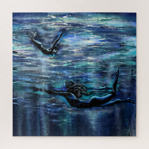 Unterwasser-Schwimmen Frauen-Puzzle