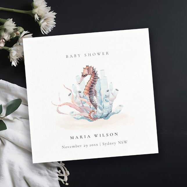 Unterwasser-Seepferd Seetang Coral Baby-Dusche Serviette (Von Creator hochgeladen)