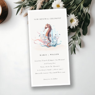 Unterwasser-Seepferd Seetang Vow Renewal Einladung