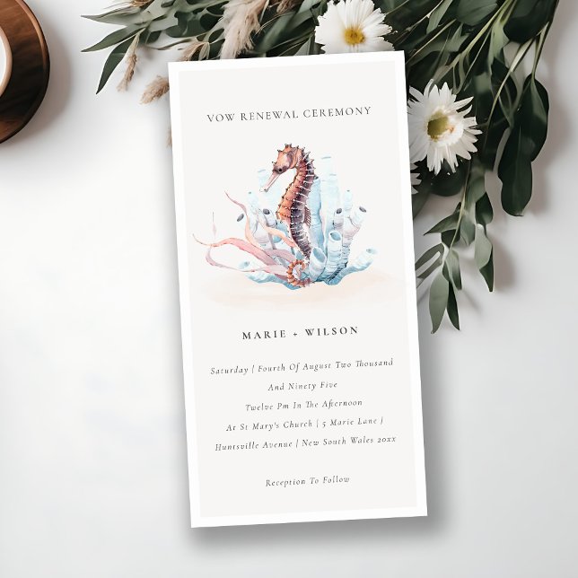 Unterwasser-Seepferd Seetang Vow Renewal Einladung (Von Creator hochgeladen)