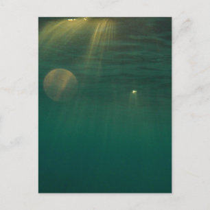 Unterwasser-Sonnenuntergang Postkarte