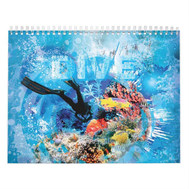 Unterwasser-Tauchen Erkundung Korallenriff Kalender (Titelbild)