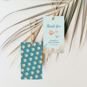 Unterwasser-Tiere Farbige Babyparty Geschenkanhänger
