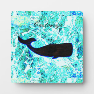 Unterwasser-Wal-Blau Fotoplatte