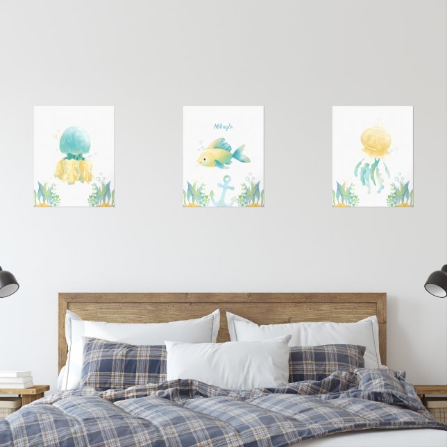 Unterwasser-Whimsy individuell einstellbar Bilderwand Sets (Schlafzimmer)