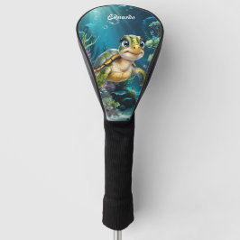 Unterwasserabenteuer mit der fröhlichen Schildkröt Golf Headcover
