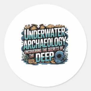 Unterwasserarchäologie Runder Aufkleber