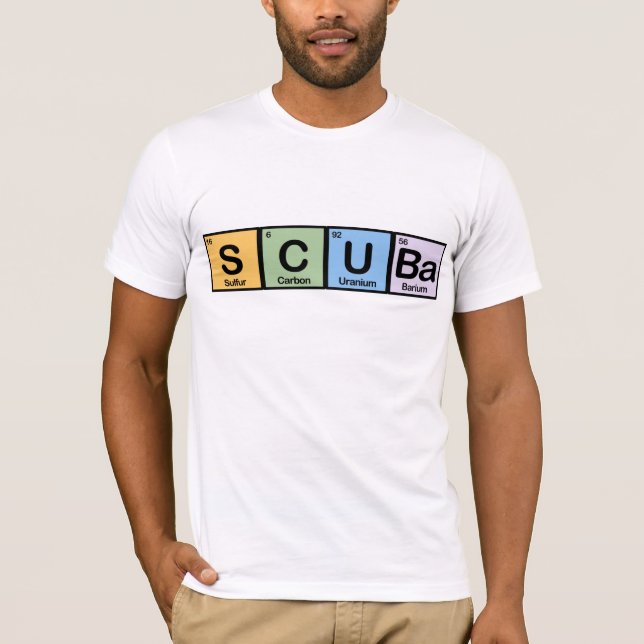 Unterwasseratemgerät hergestellt von den Elementen T-Shirt (Vorderseite)