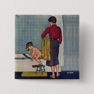 Unterwasseratemgerät in der Wanne Button