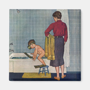 Unterwasseratemgerät in der Wanne Magnet