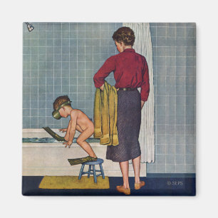 Unterwasseratemgerät in der Wanne Magnet