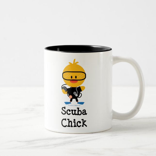 Unterwasseratemgerät-Küken-Tasse Zweifarbige Tasse (Rechts)