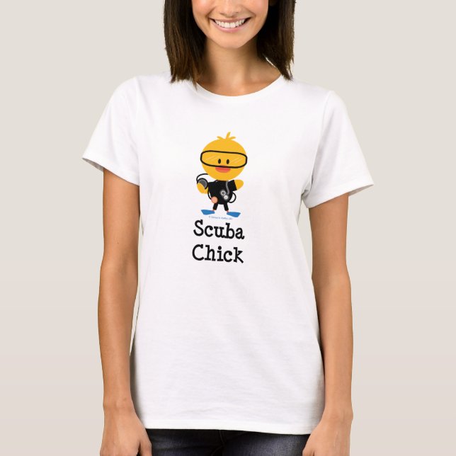 Unterwasseratemgerät-Küken-Trägershirt T-Shirt (Vorderseite)