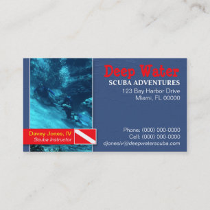 Unterwasseratemgerät-Lehrer-Visitenkarte Visitenkarte