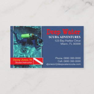 Unterwasseratemgerät-Lehrer-Visitenkarte Visitenkarte