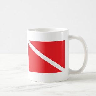 UNTERWASSERATEMGERÄT Tauchen-Flagge Kaffeetasse