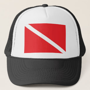 UNTERWASSERATEMGERÄT Tauchen-Flagge Truckerkappe