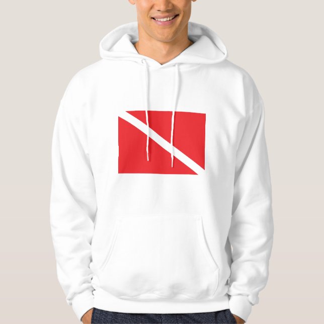 UNTERWASSERATEMGERÄT Tauchen-Flaggen-mit Kapuze Hoodie (Vorderseite)