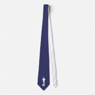 Unterwasseratemgerät-Taucher-Silhouette (Mann) Krawatte