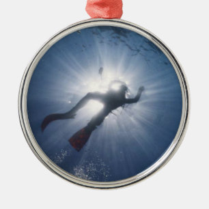 UNTERWASSERATEMGERÄT-WEIHNACHTSverzierung Ornament Aus Metall