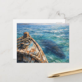 Unterwasserbesucher - Kunst im Pastellmalstil Postkarte