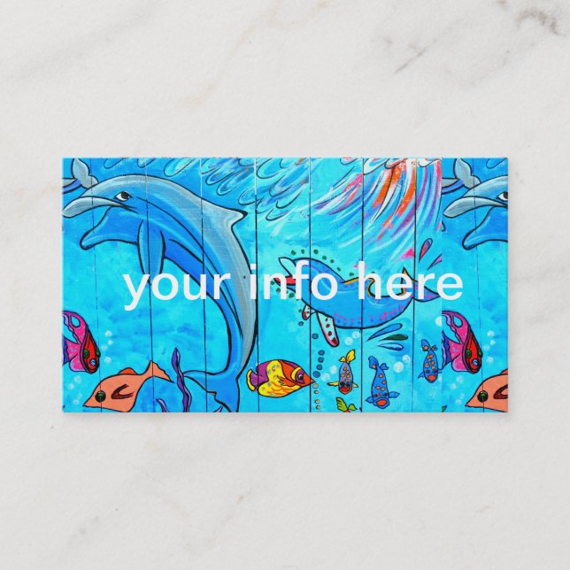 Unterwasserdelphin-Visitenkarte Visitenkarte (Vorderseite)