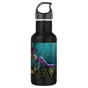 Unterwasserfantasie Digitale Kunst - Meerjungfrau Edelstahlflasche