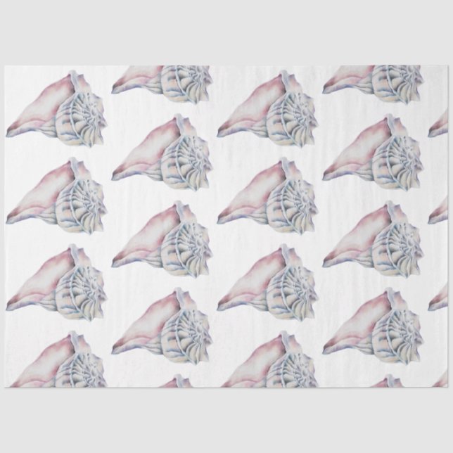 Unterwasserfarben-MeerShell-Serie Design 15 Seidenpapier (Vorderseite)