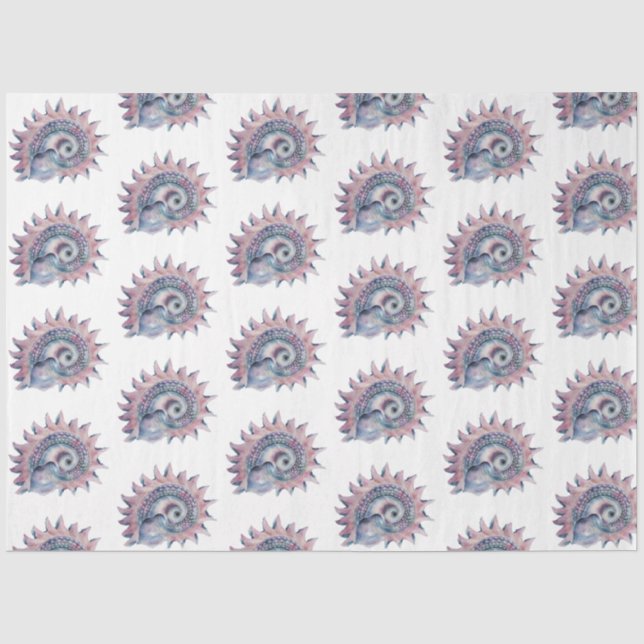 Unterwasserfarben-MeerShell-Serie Design 24 Seidenpapier (Vorderseite)