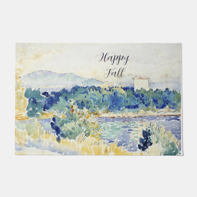 Unterwasserfarbenlandschaft mit anpassbarem Text Fußmatte (Vorderseite)