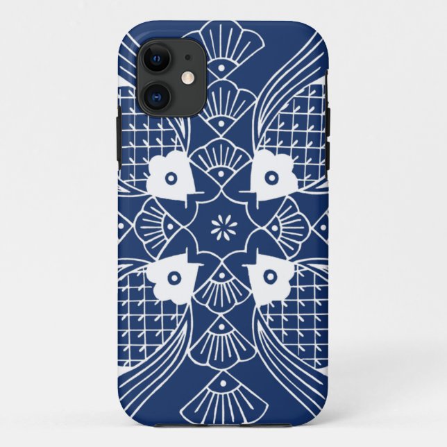 Unterwasserfisch-Entwurf mit blauem Hintergrund Case-Mate iPhone Hülle (Rückseite)