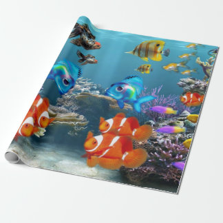 Unterwasserfisch-Meereswelt-Tier Geschenkpapier