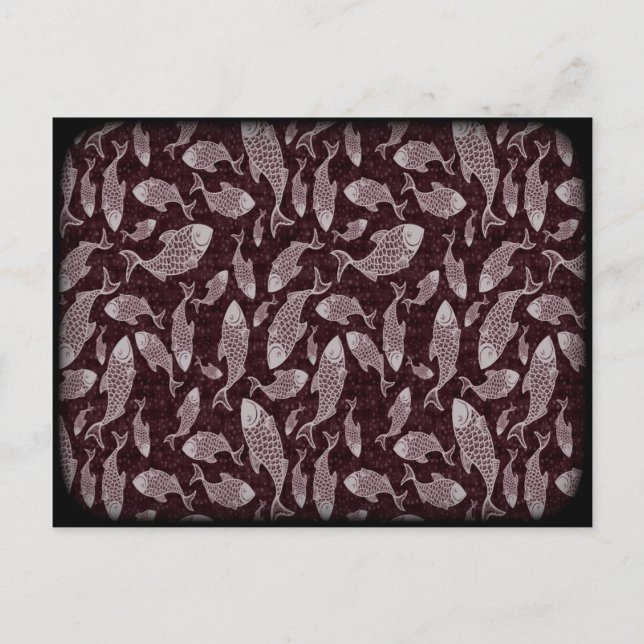 Unterwasserfisch-Muster Postkarte (Vorderseite)
